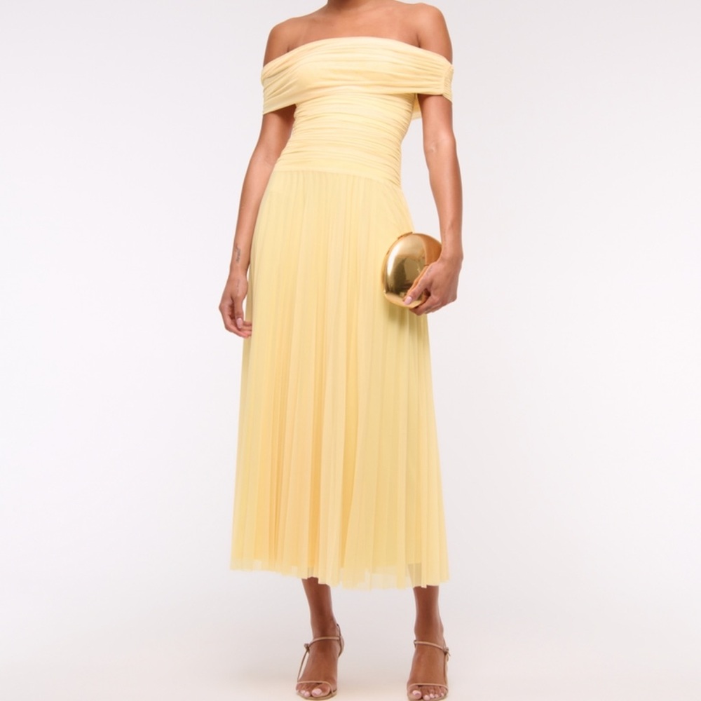 The A&F Giselle Drop-Waist Mesh Maxi Dress